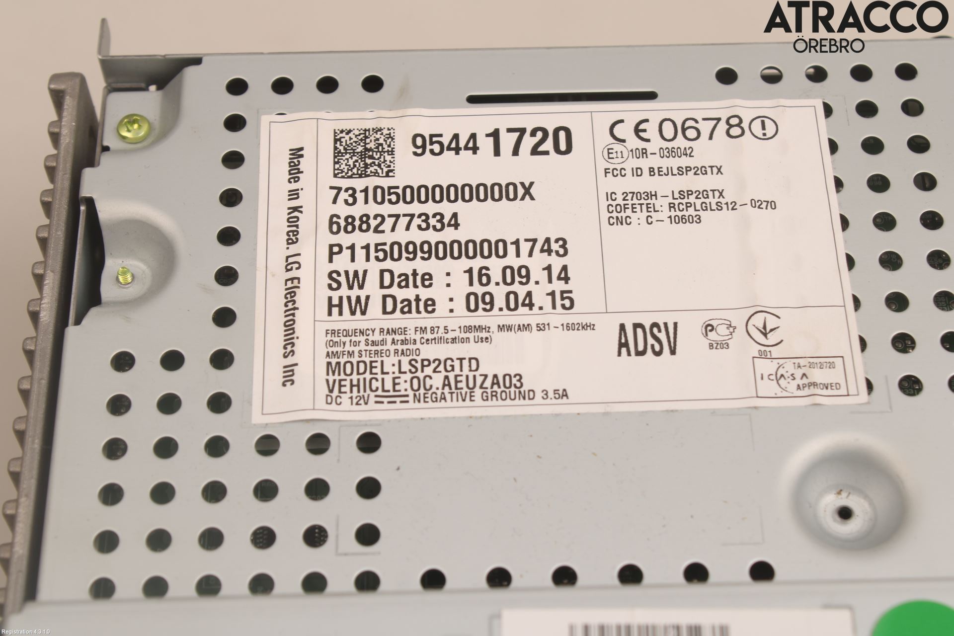 Opel CORSA E 15-19 Multifunktionsdisplay