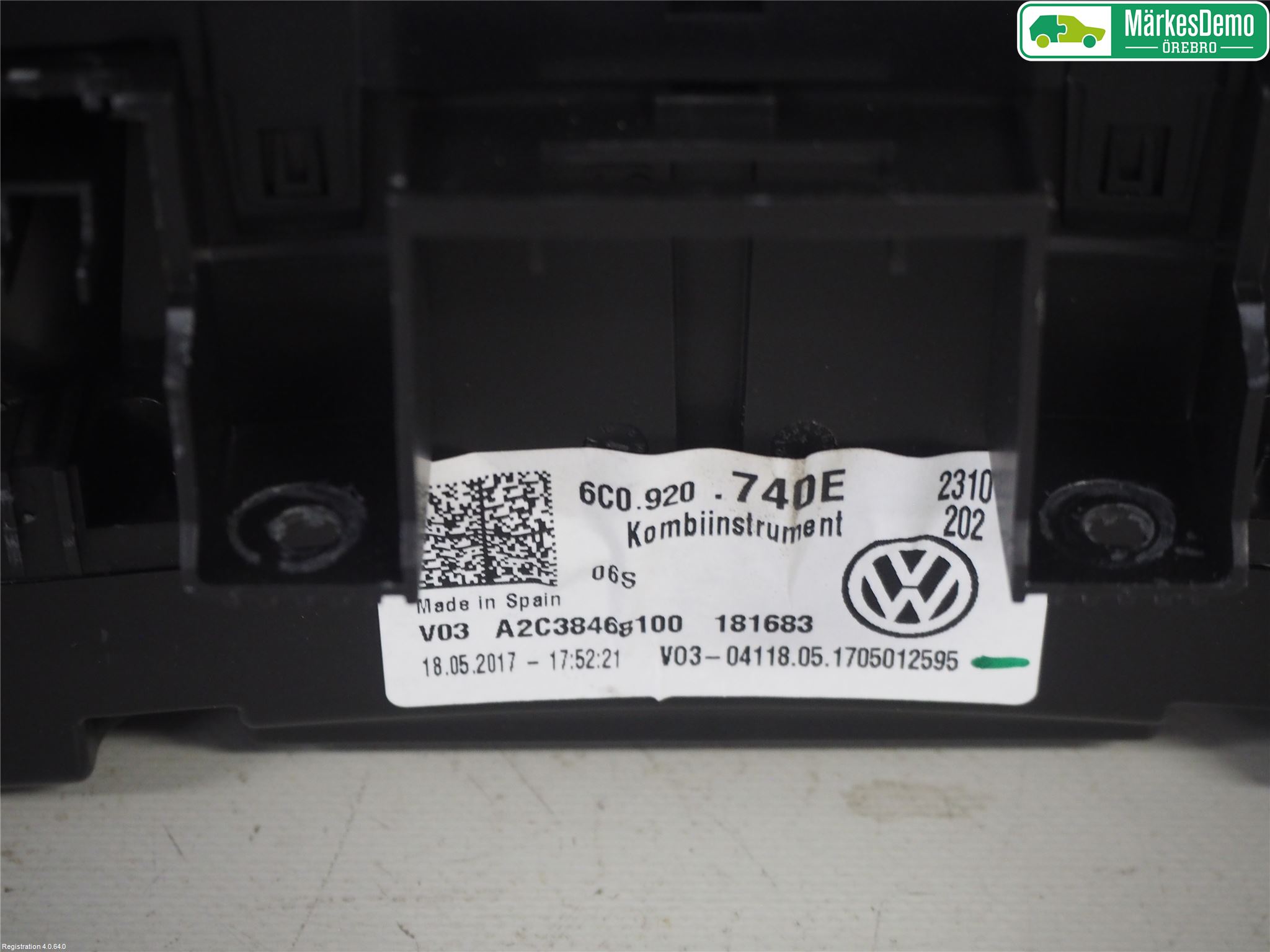 Volkswagen VW POLO 10-17 Instrument Komb