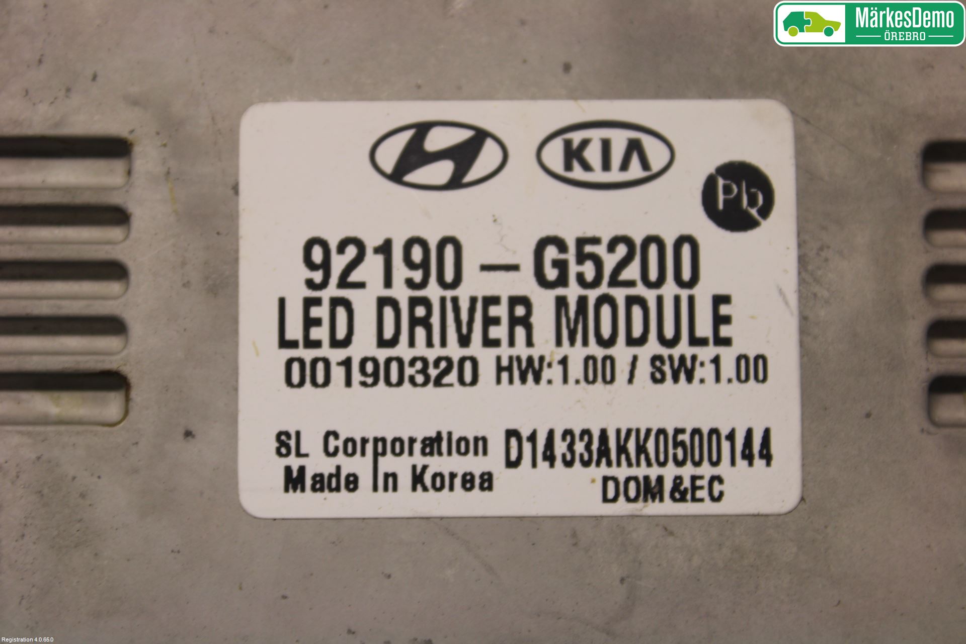 Kia NIRO (DE) 17-22 Styrenhet Strålkastare