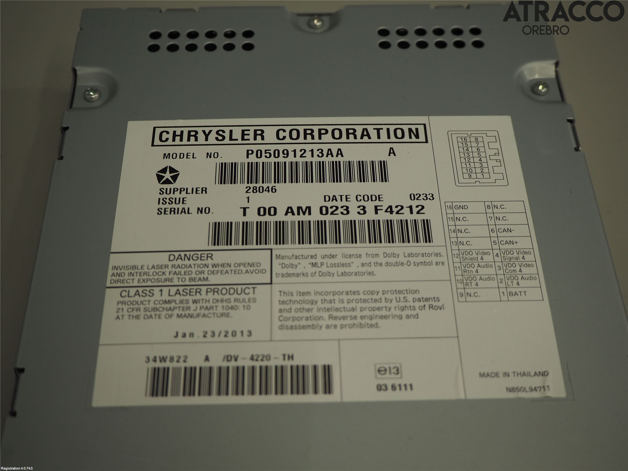 Lancia VOYAGER Cd Radio - Multimediapanel