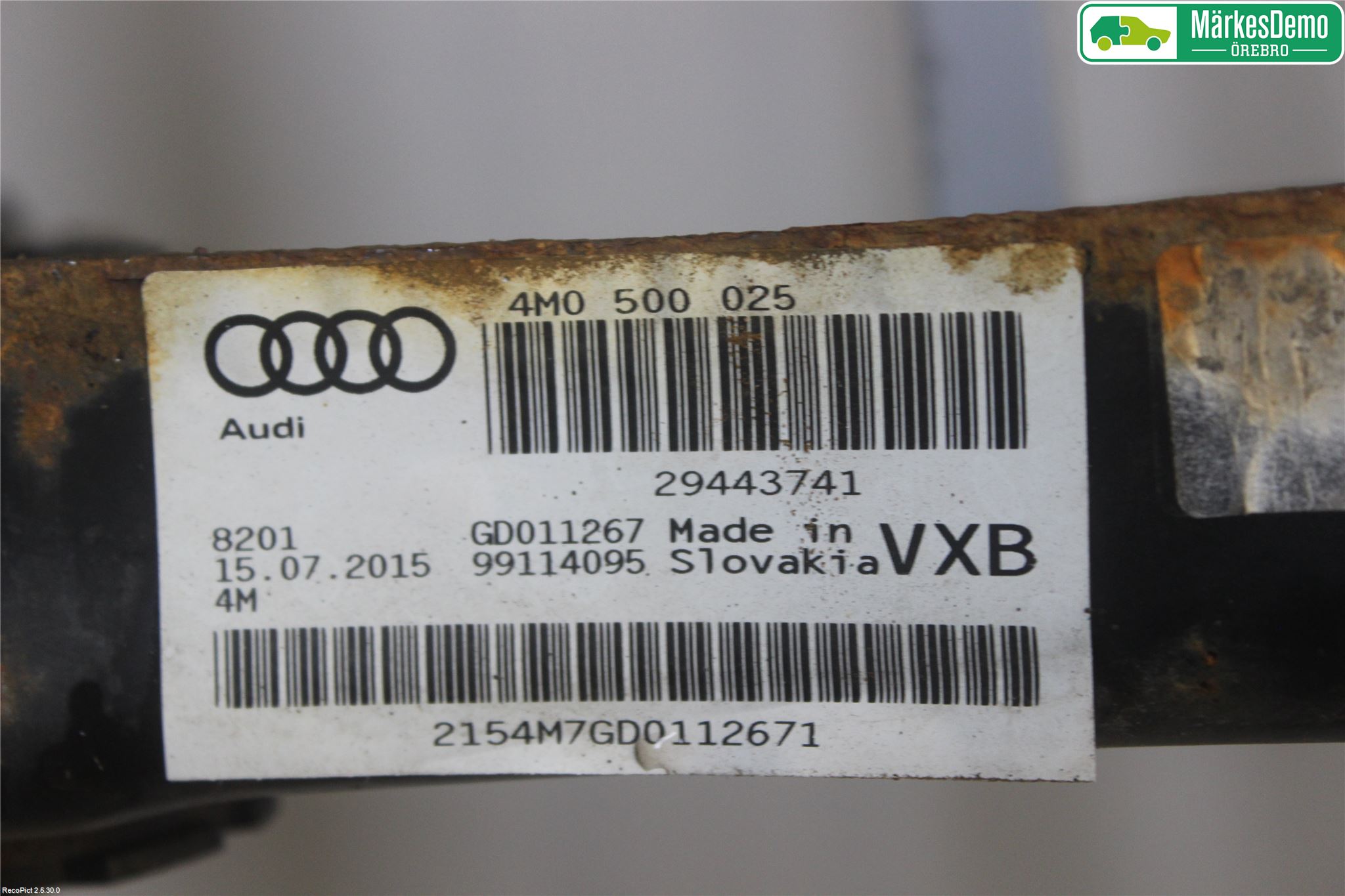 Audi Q7/SQ7 Bakaxelbalk