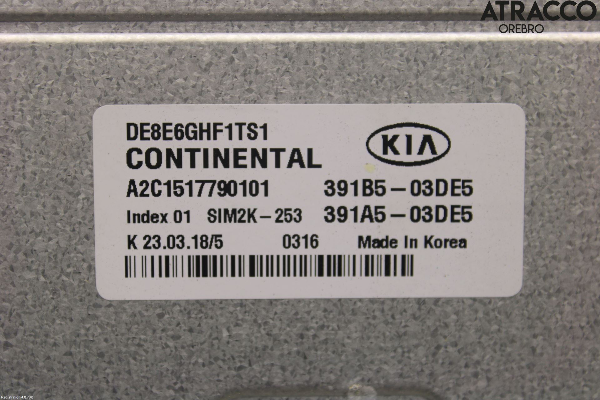 Kia NIRO (DE) 17-22 Styrenhet Insprut Bensin