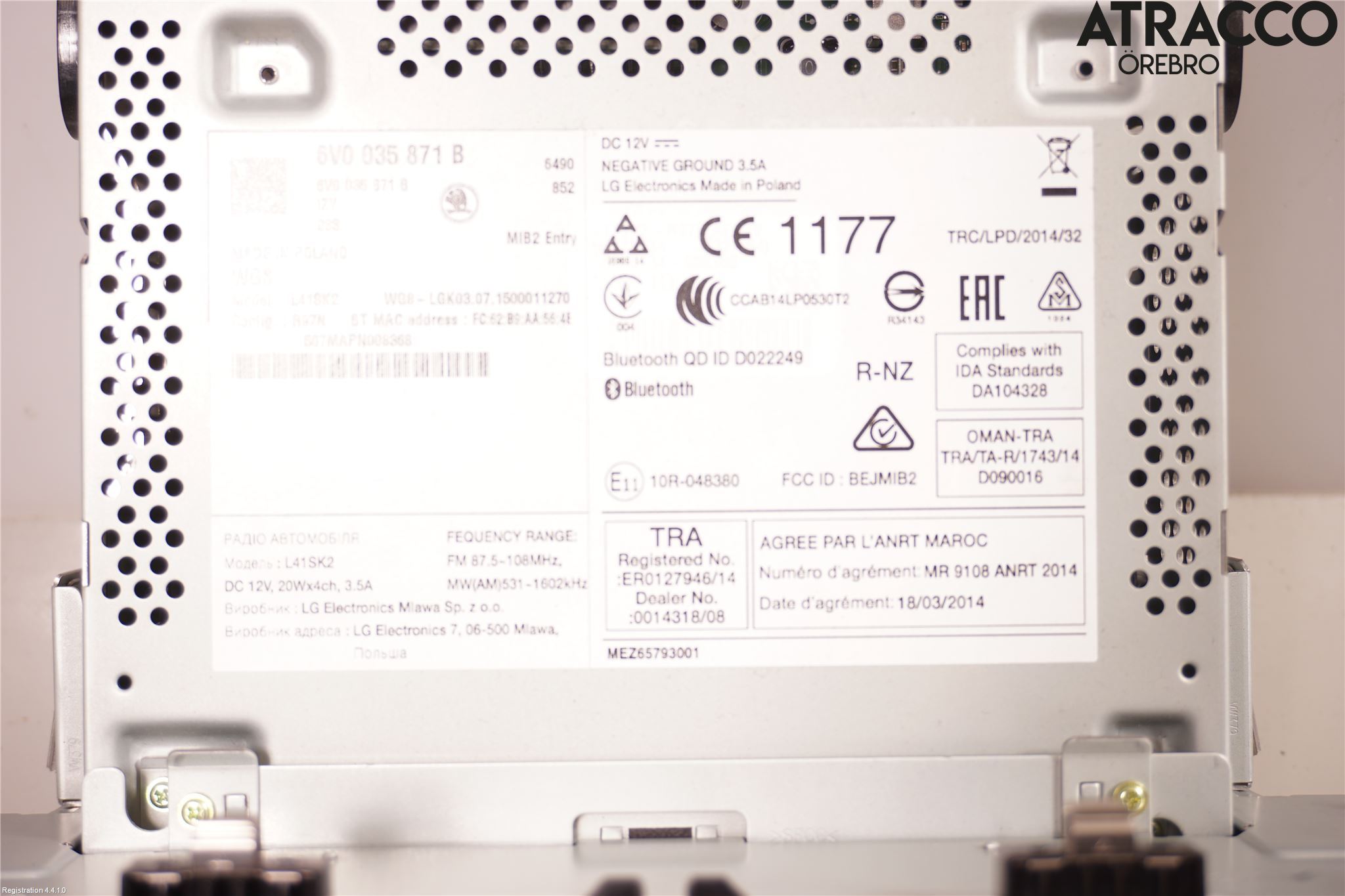 Skoda FABIA 15-21 Radio