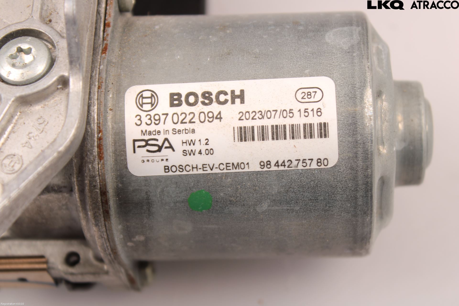 Citroen DS 4 / DS 4 E-TENSE 22- Torkarmotor Vindruta