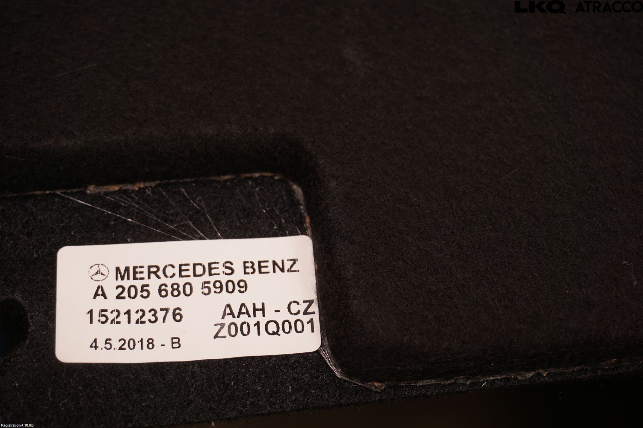 Mercedes-Benz MB C-KLASS (W205) 14-21 Bagage Golv
