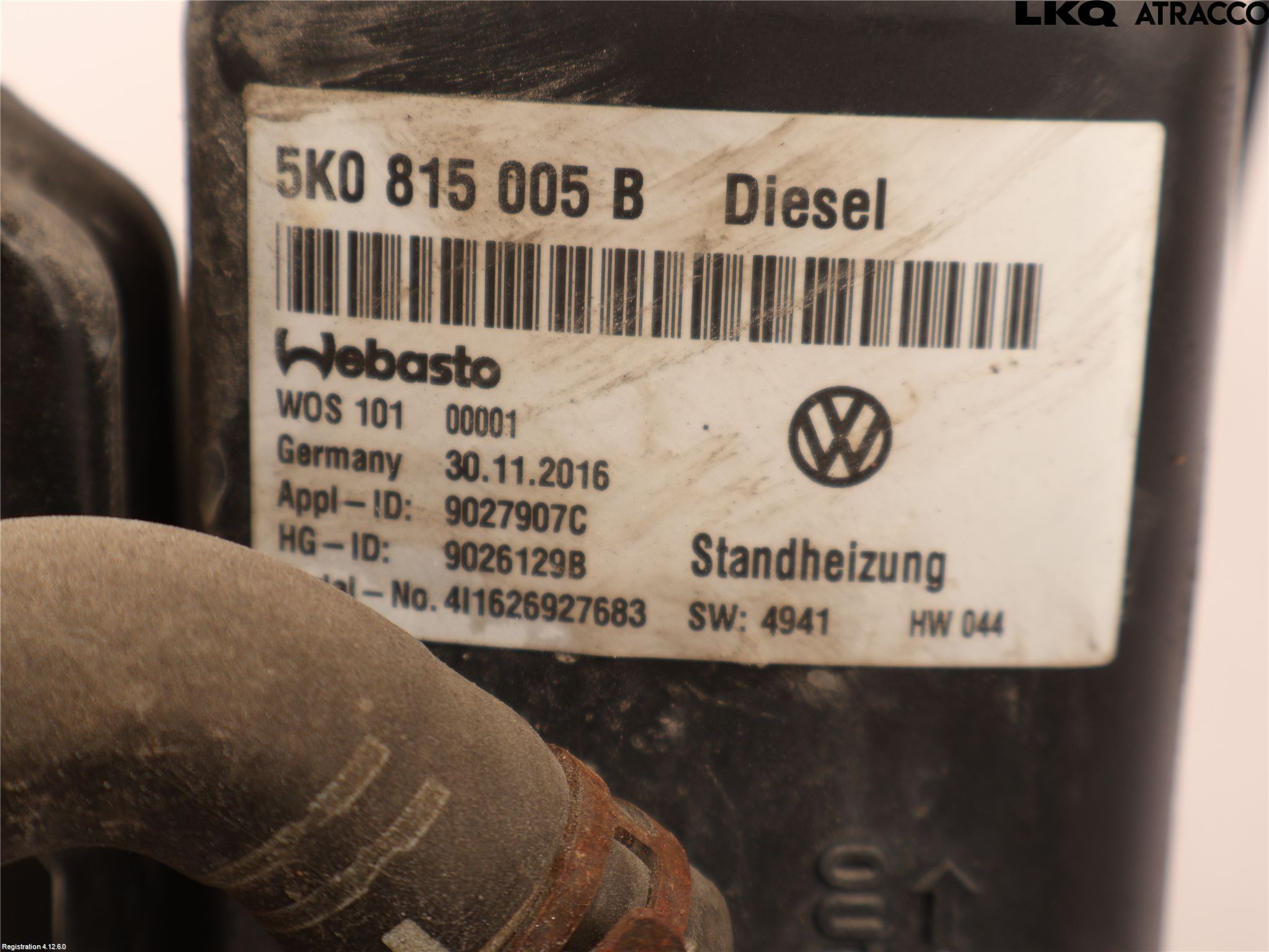Volkswagen VW CADDY 16-20 Dieselvärmare