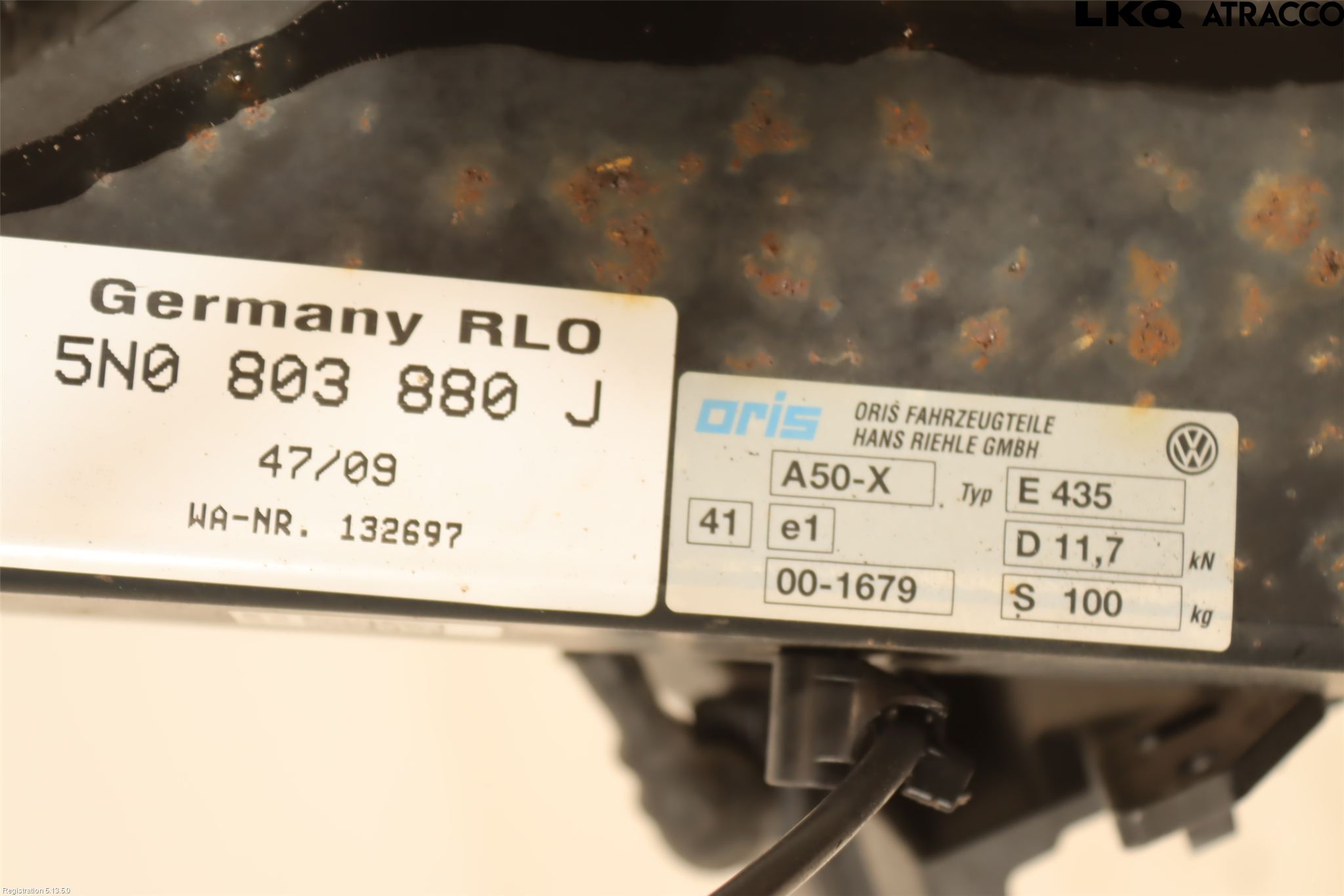 Volkswagen VW TIGUAN 07-16 Dragkrok