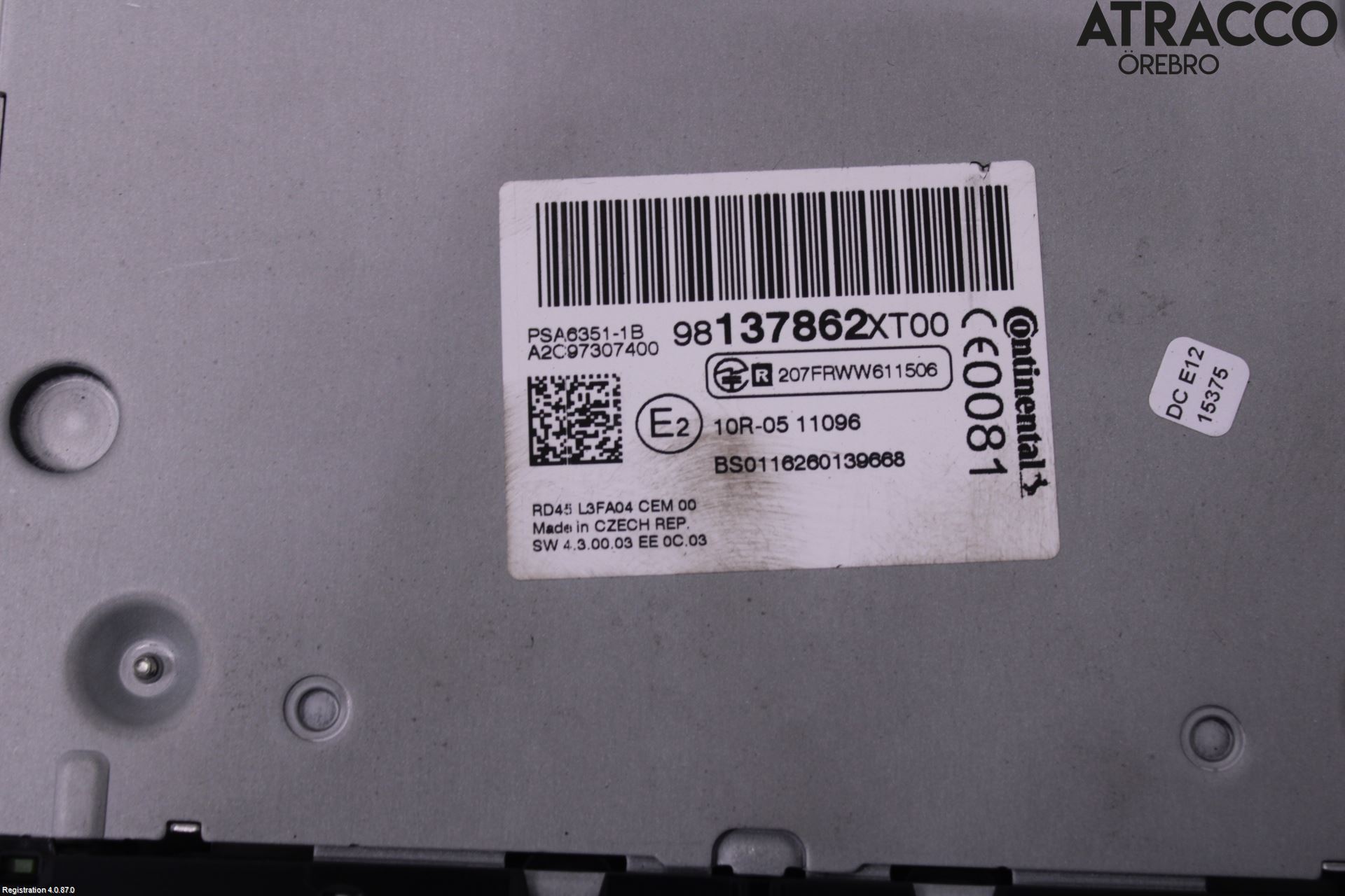 Peugeot PARTNER 16-18 Radio