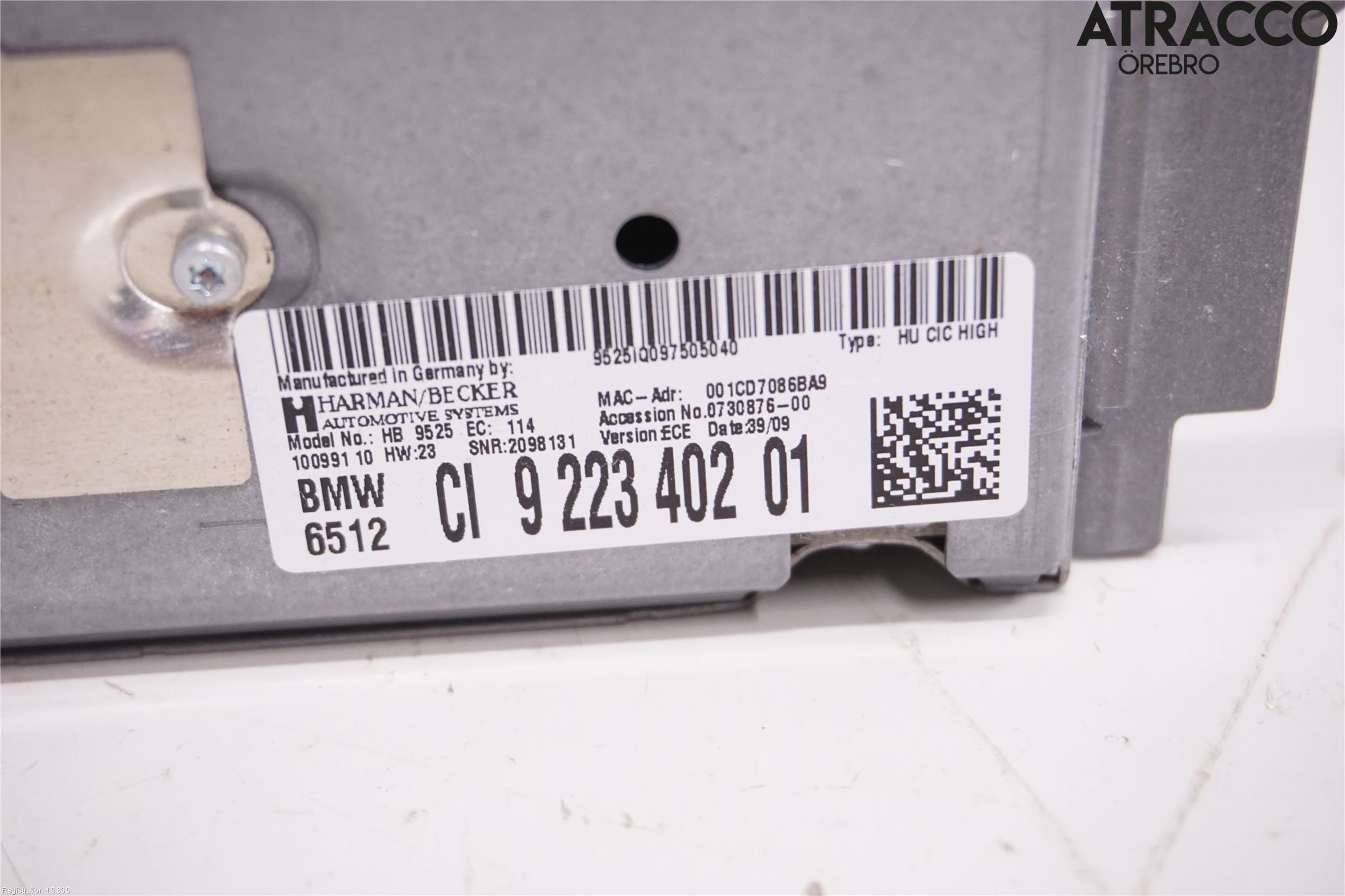 BMW 5 GT F07 09-17 Cd Radio - Multimediapanel