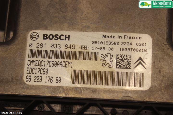 Peugeot 5008 17-24 Styrenhet Insprut Bensin