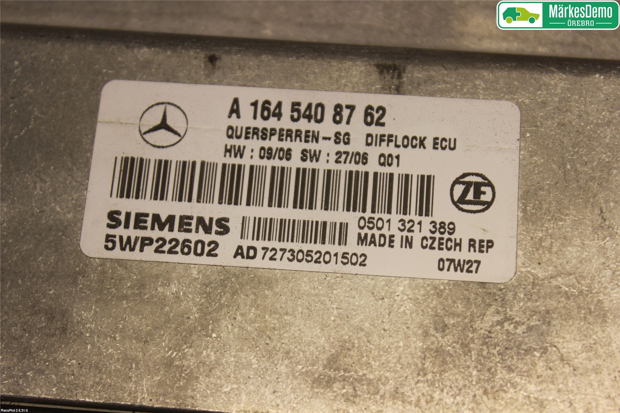 Mercedes-Benz MB GL-KLASS (X164) 06-12 Styrenhet Fyrhjulsdrift