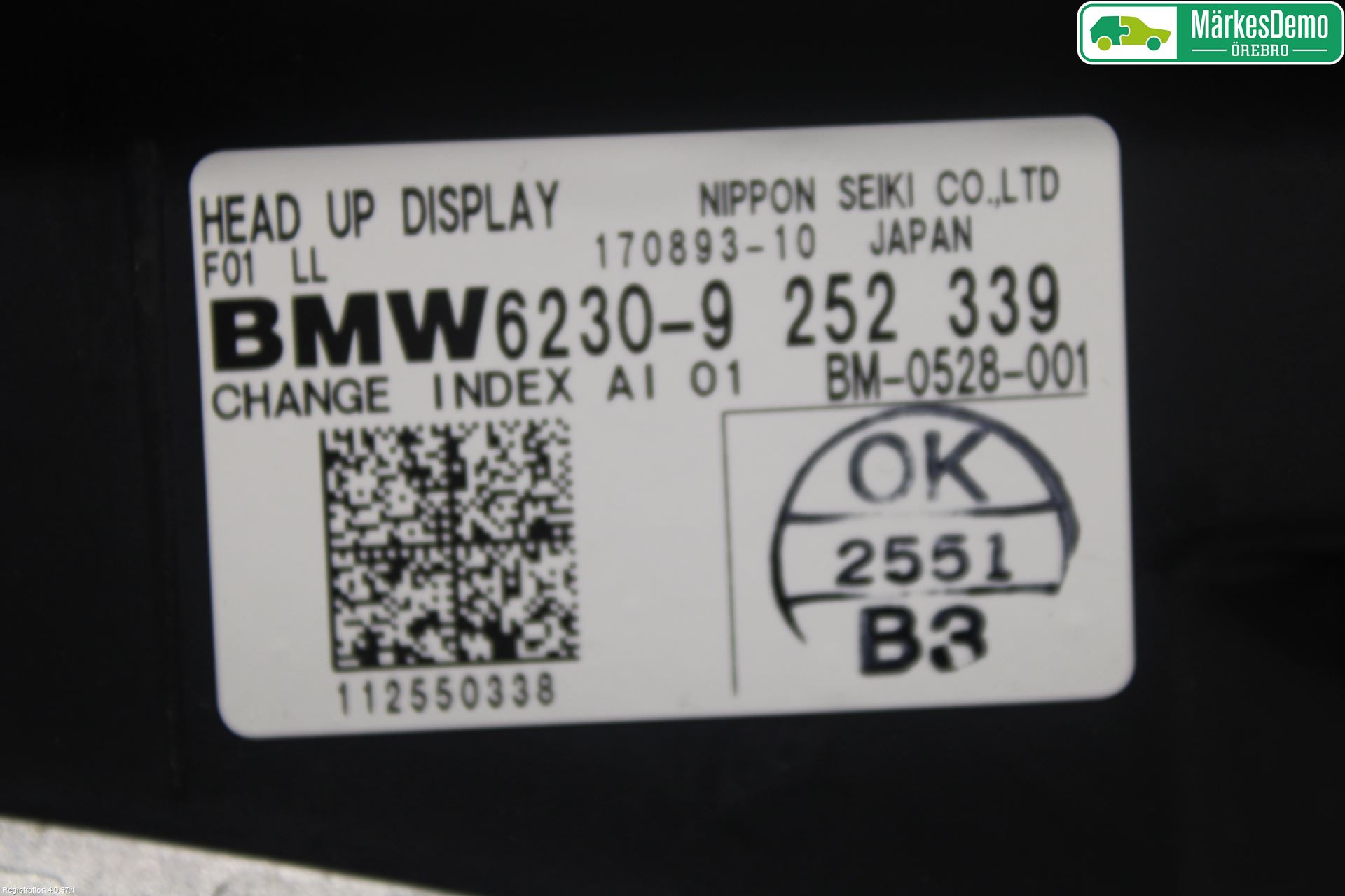 BMW 7 F01/02/03/04 09-15 Bildskärm