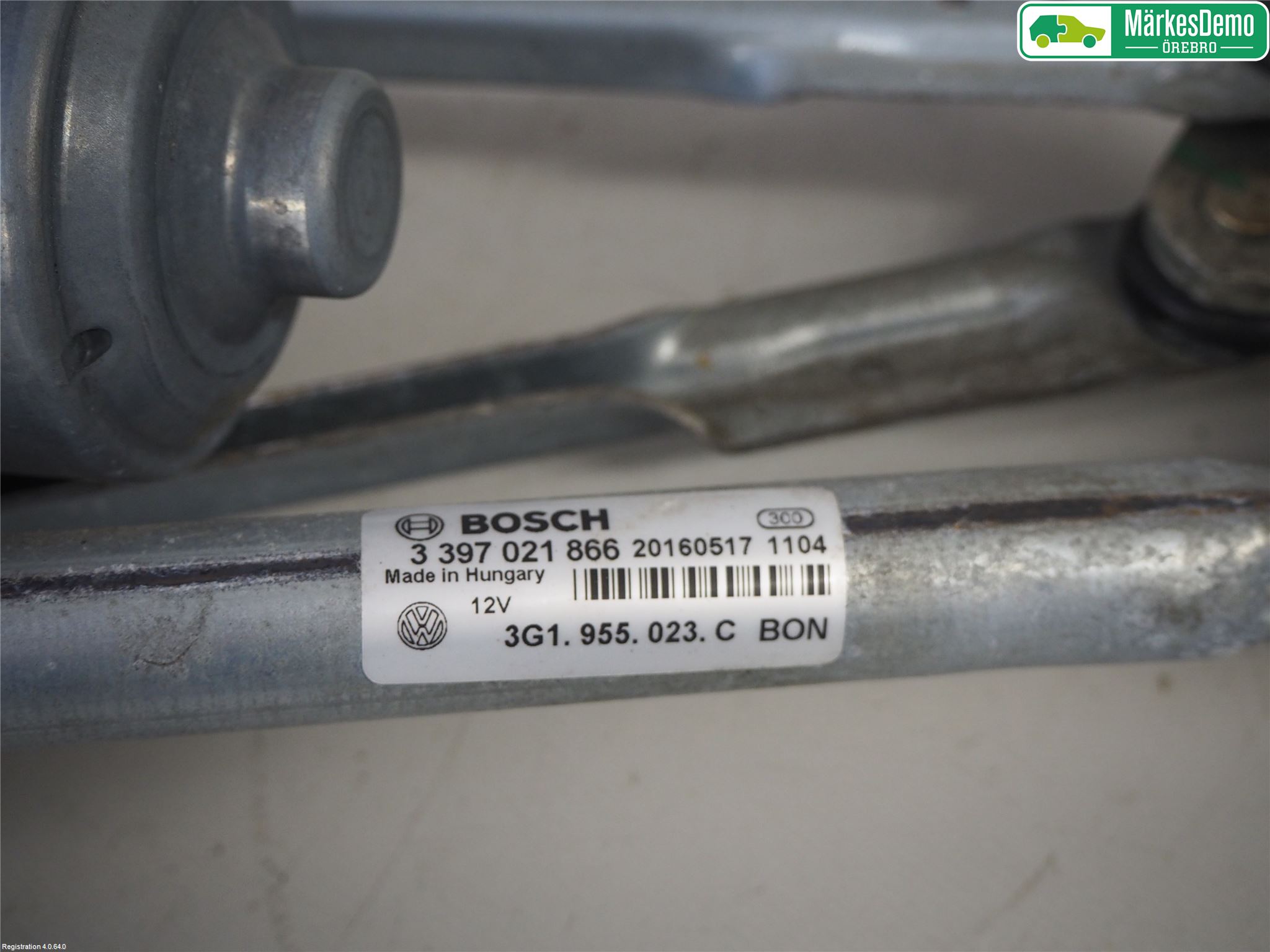 Volkswagen VW PASSAT 15-19 Torkarmotor Vindruta