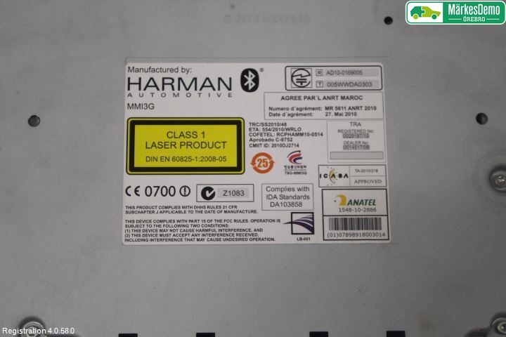 Audi A7/S7 4G 11-17 Cd Radio - Multimediapanel