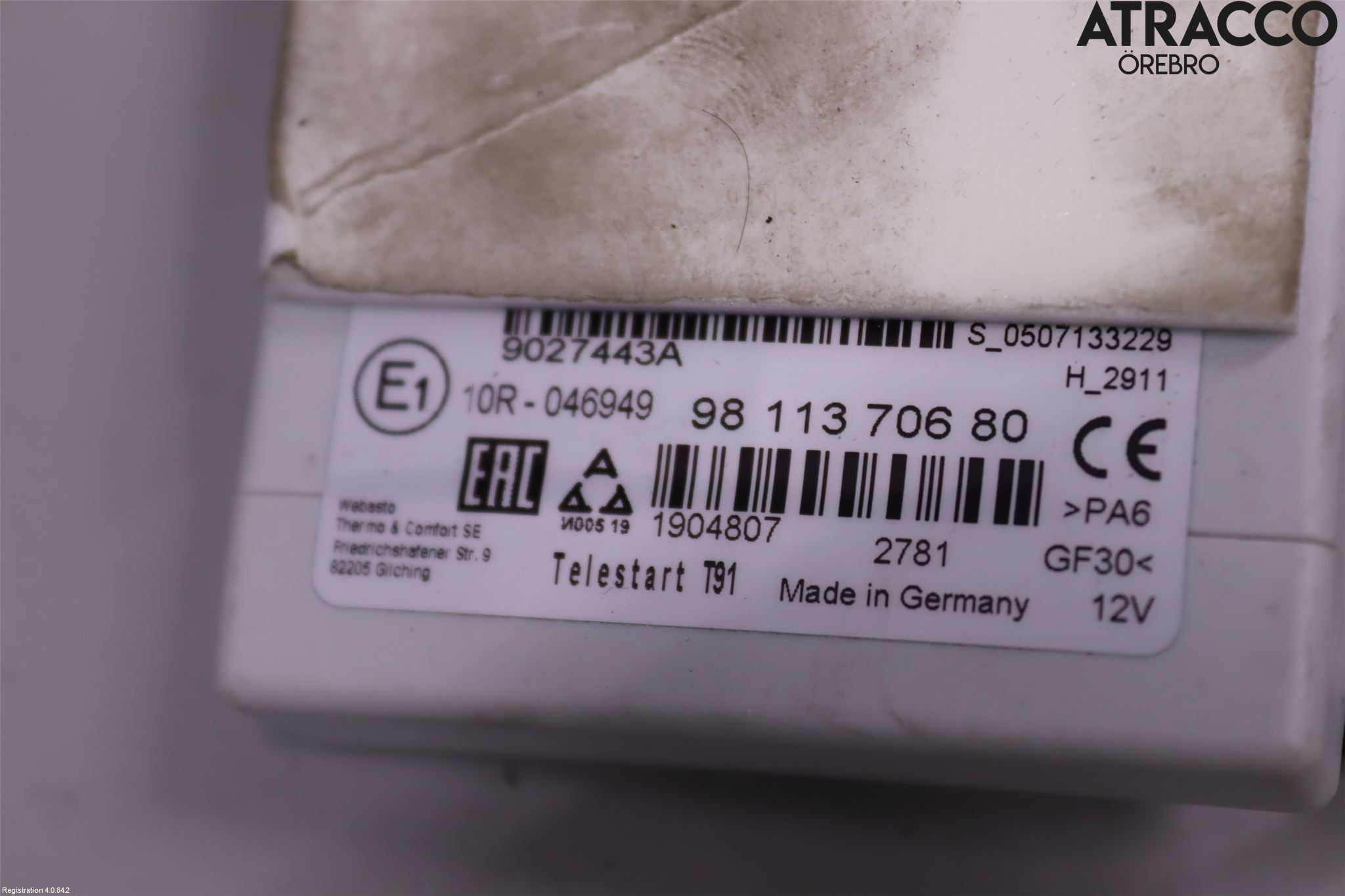 Citroen JUMPY/E-JUMPY 16- Styrenhet Bensin-Dieselvärmare