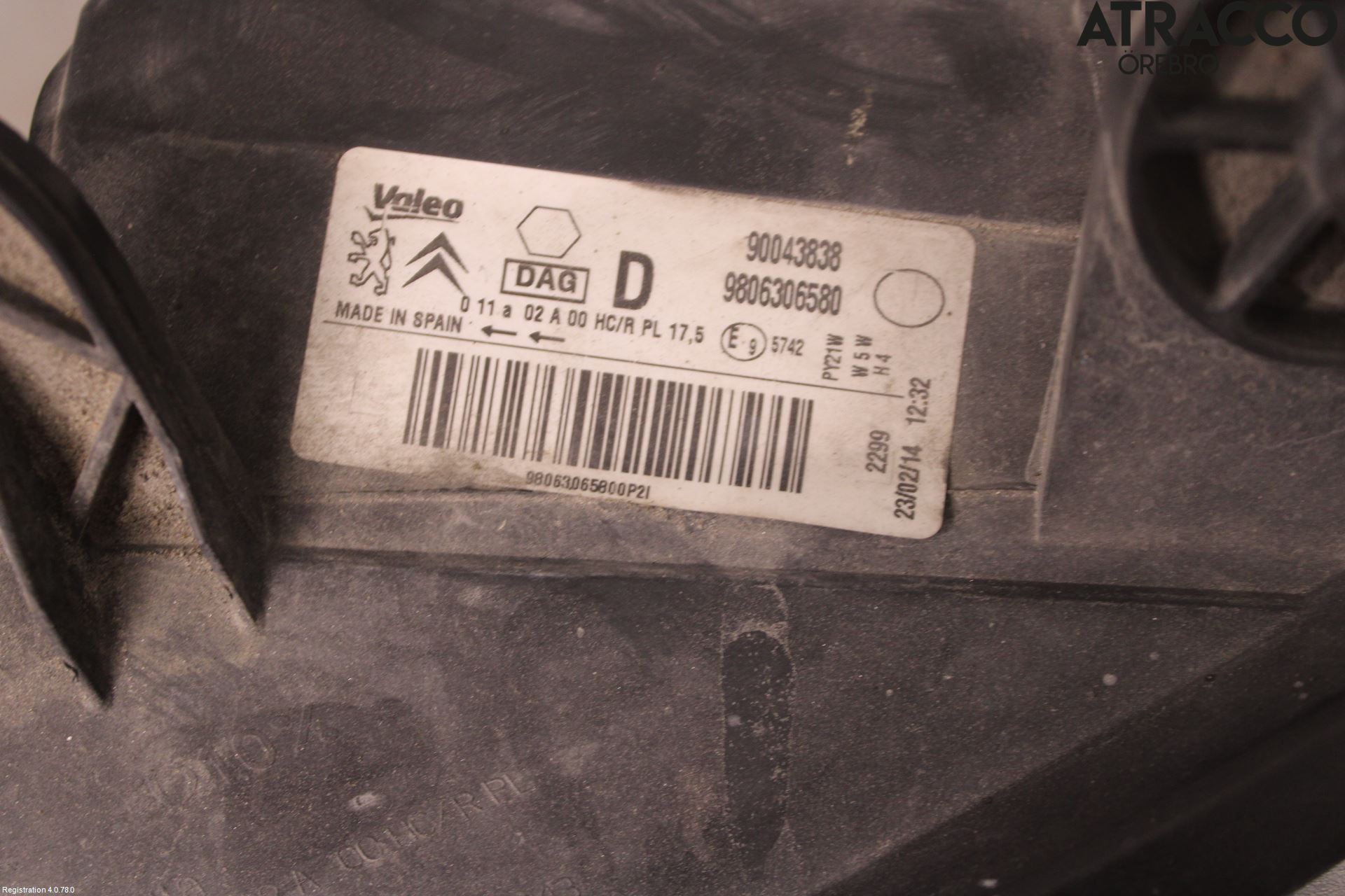 Citroen BERLINGO 08-18 Strålkastare Höger