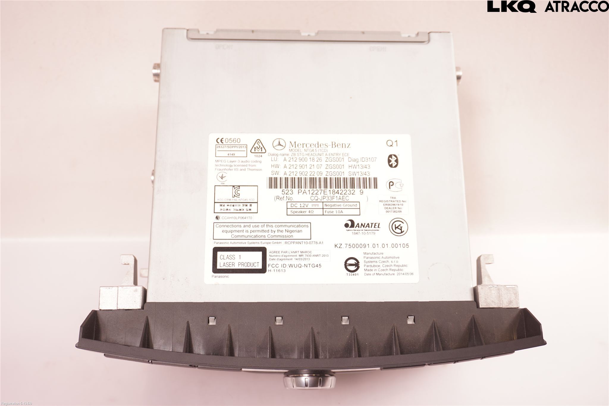 Mercedes-Benz MB E-KLASS (W212) 09-16 Cd Radio - Multimediapanel
