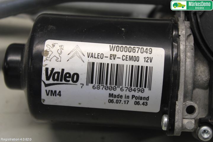 Peugeot EXPERT/E-EXPERT 17- Torkarmotor Vindruta