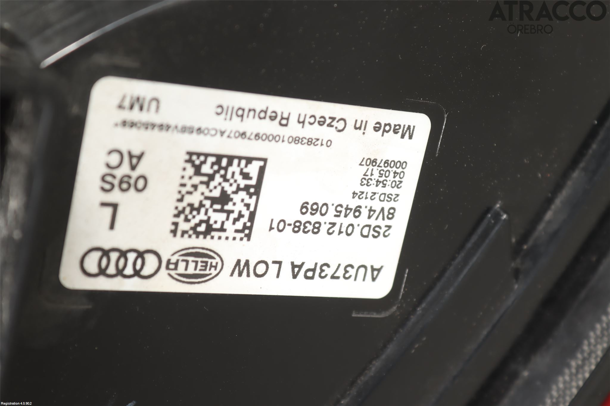 Audi A3/S3 8V 13-20 Bakljus Vänster