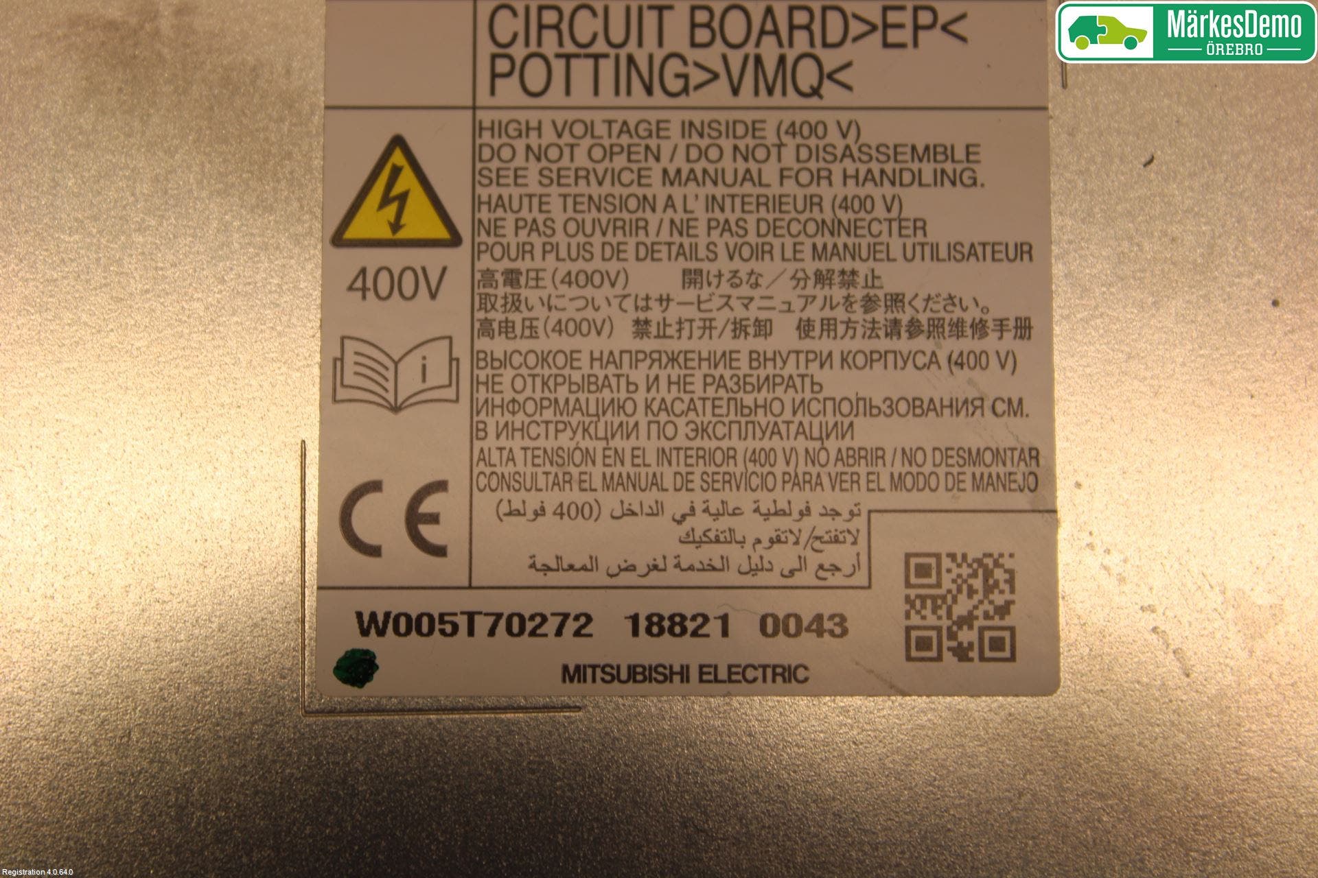 Mitsubishi OUTLANDER 13-21 Batteriladdare Högspänning