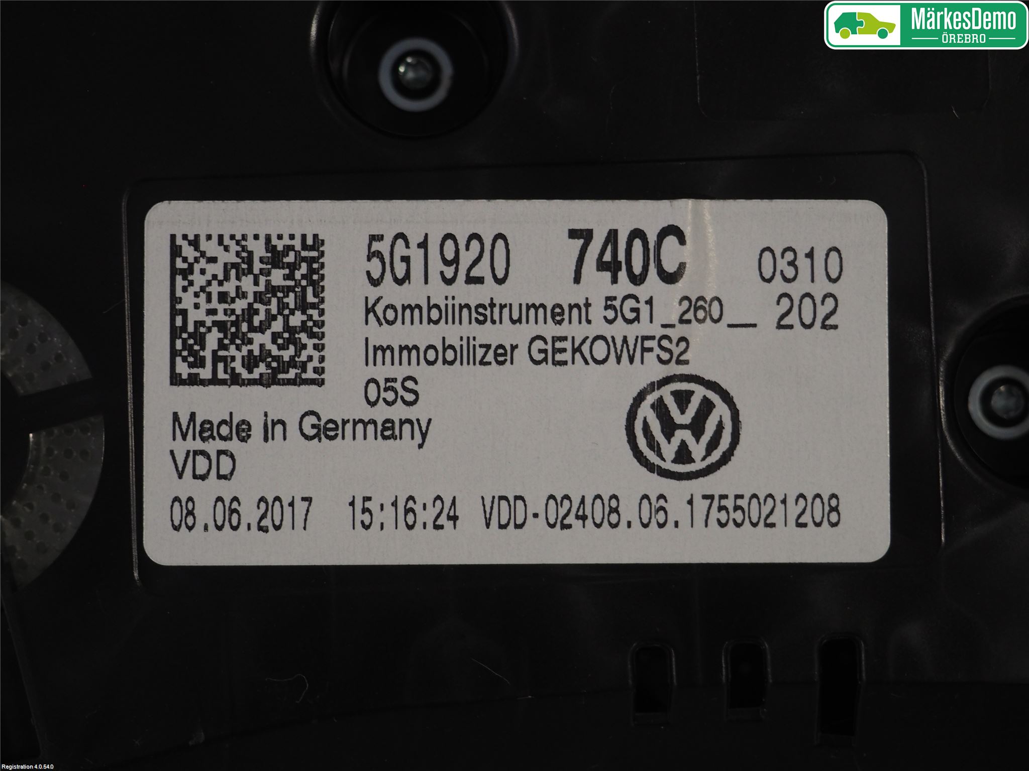 Volkswagen VW GOLF / E-GOLF VII 13-20 Instrument Komb