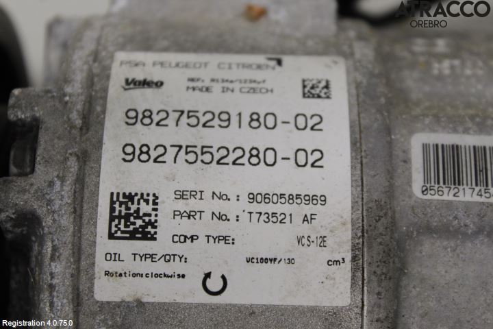 Peugeot 3008 17-24 Ac Kompressor