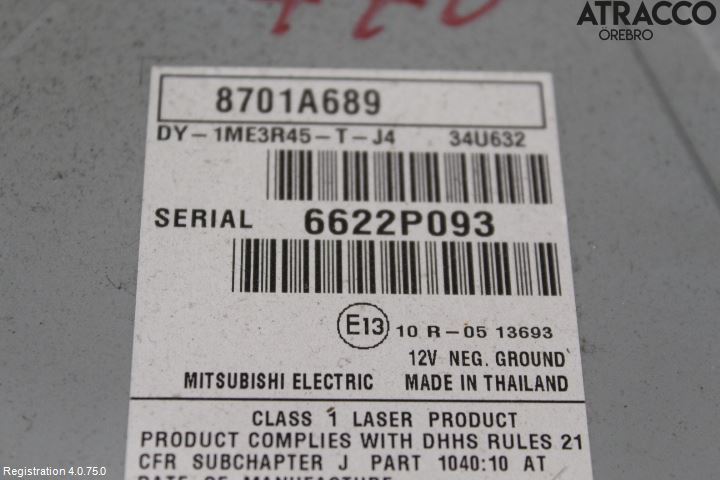 Mitsubishi ASX 10-22 Radio