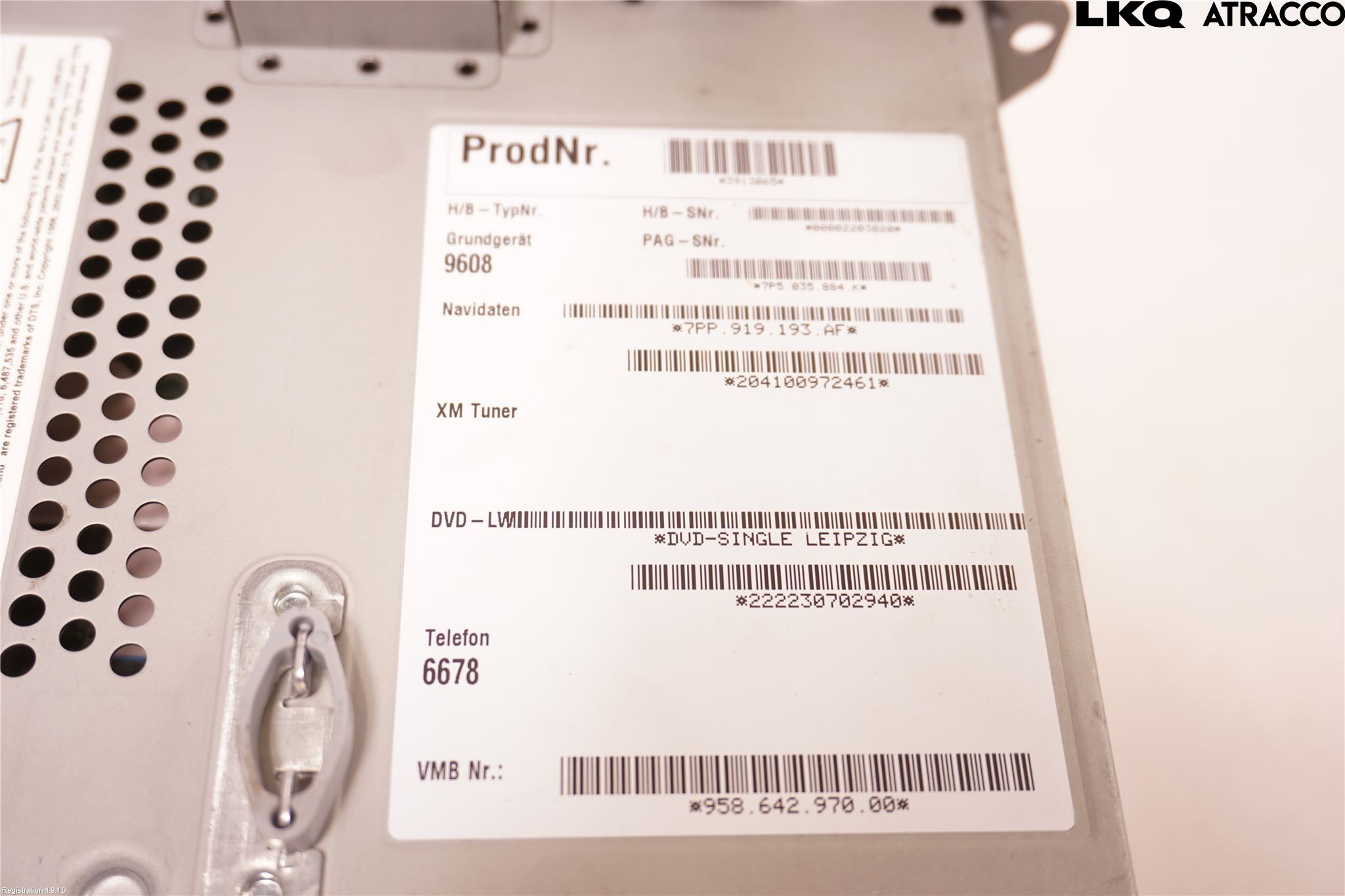 Porsche CAYENNE 03- Cd Radio - Multimediapanel