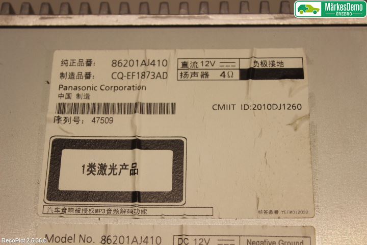 Subaru LEGACY 10-14 Radio