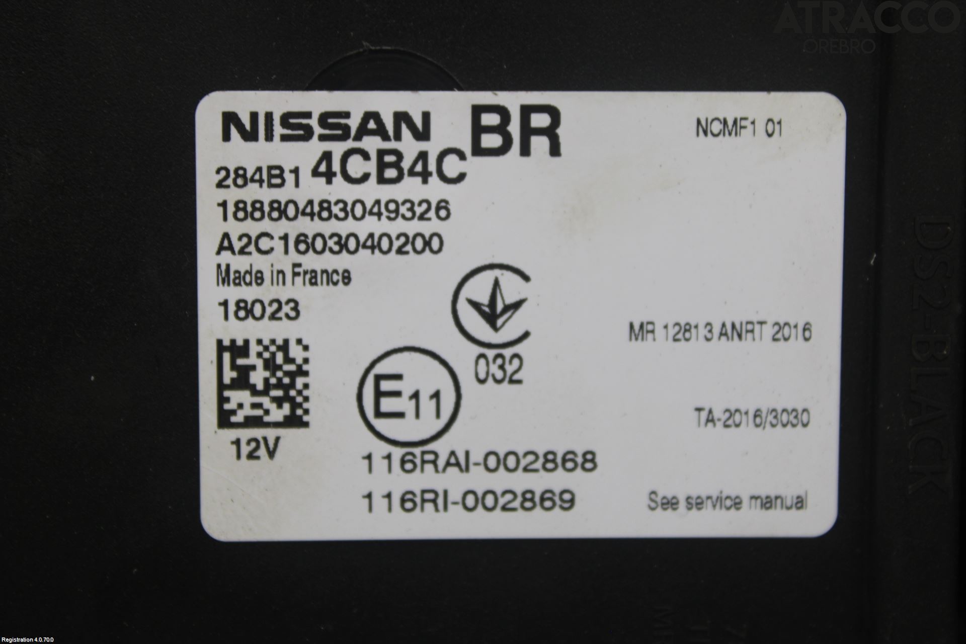 Nissan QASHQAI 17-21 Styrenhet Övrigt