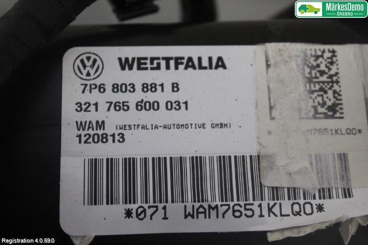 Volkswagen VW TOUAREG 7P 11-18 Dragkrok