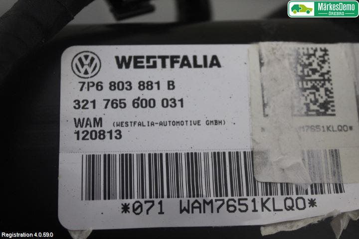 Volkswagen VW TOUAREG 7P 11-18 Dragkrok