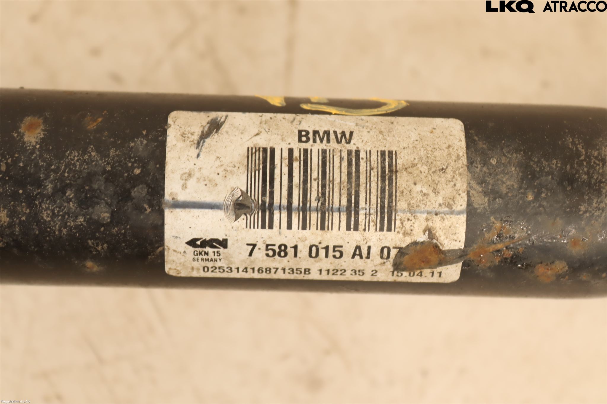 BMW 5 F10/F11/F18 09-17 Drivaxel Bak Vänster