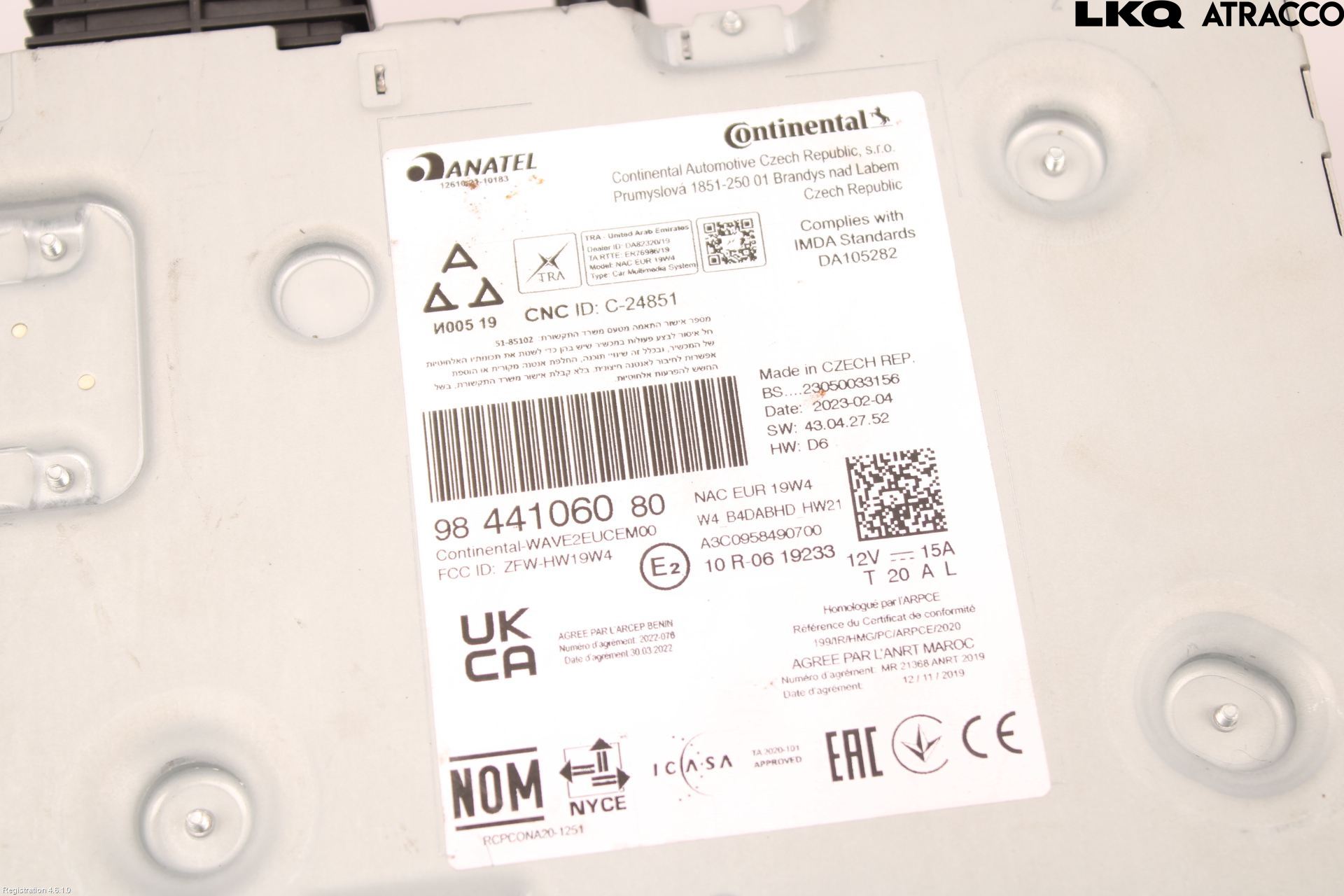 Peugeot 3008 17-24 Styrenhet Multimedia