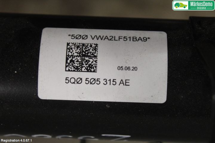 Volkswagen VW GOLF / E-GOLF VII 13-20 Bakaxelbalk