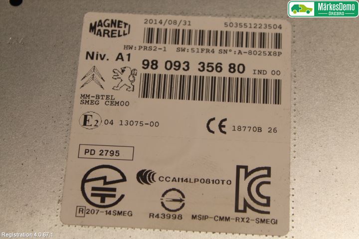 Peugeot 308 14-21 Cd Radio - Multimediapanel