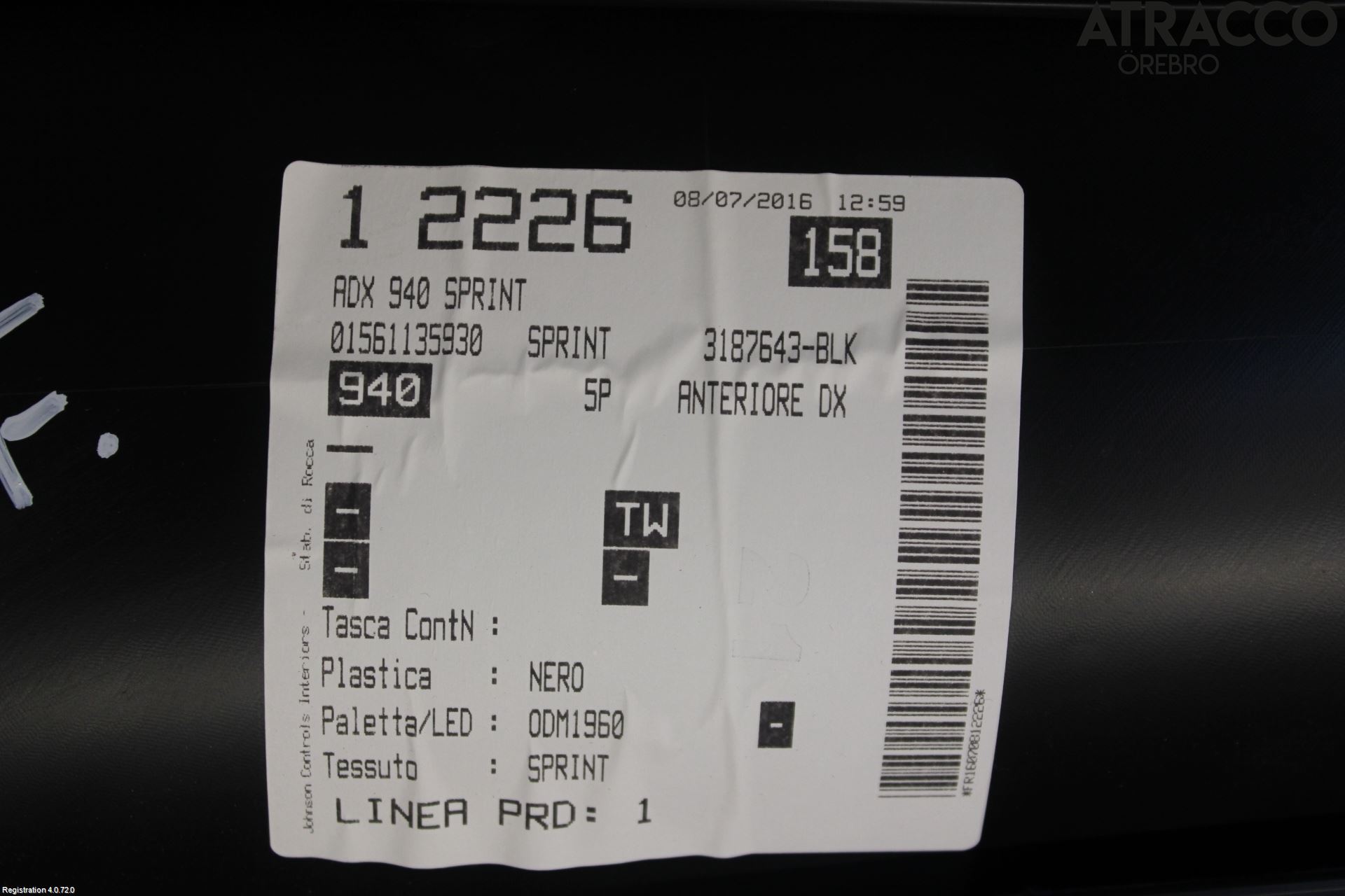 Alfa GIULIETTA Dörrklädsel Hö