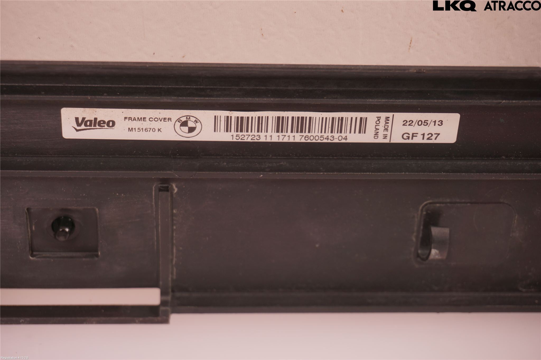 BMW 3 F30/F31/F80 12-19 Kylarfäste-Ram-Balk