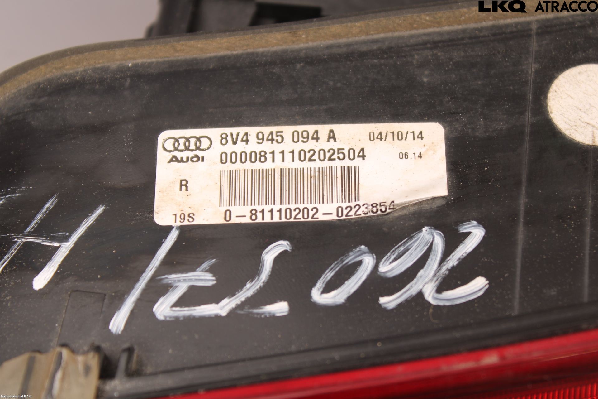 Audi A3/S3 8V 13-20 Bakljus Lucka Hö
