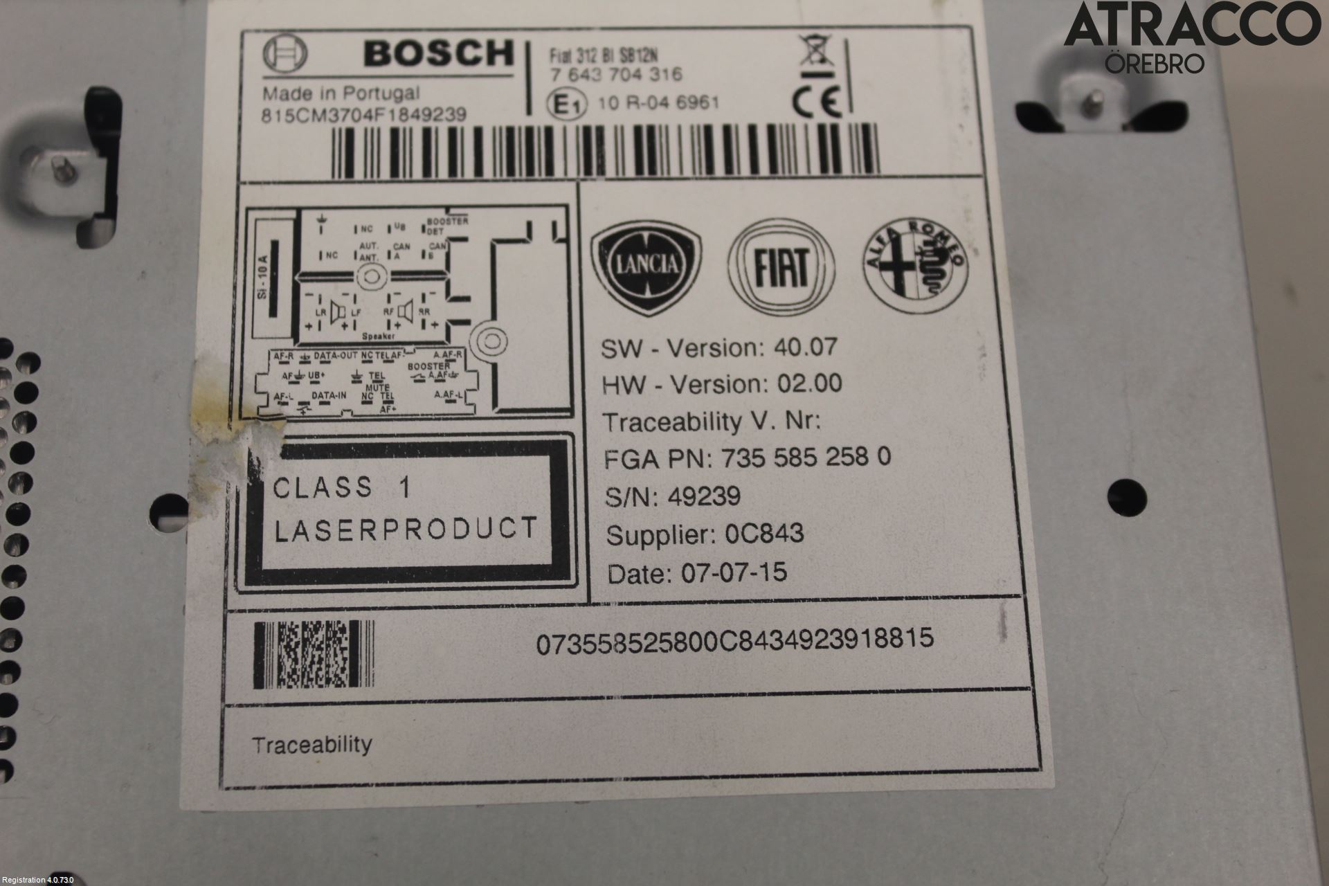 Fiat 500 07- Cd Radio - Multimediapanel