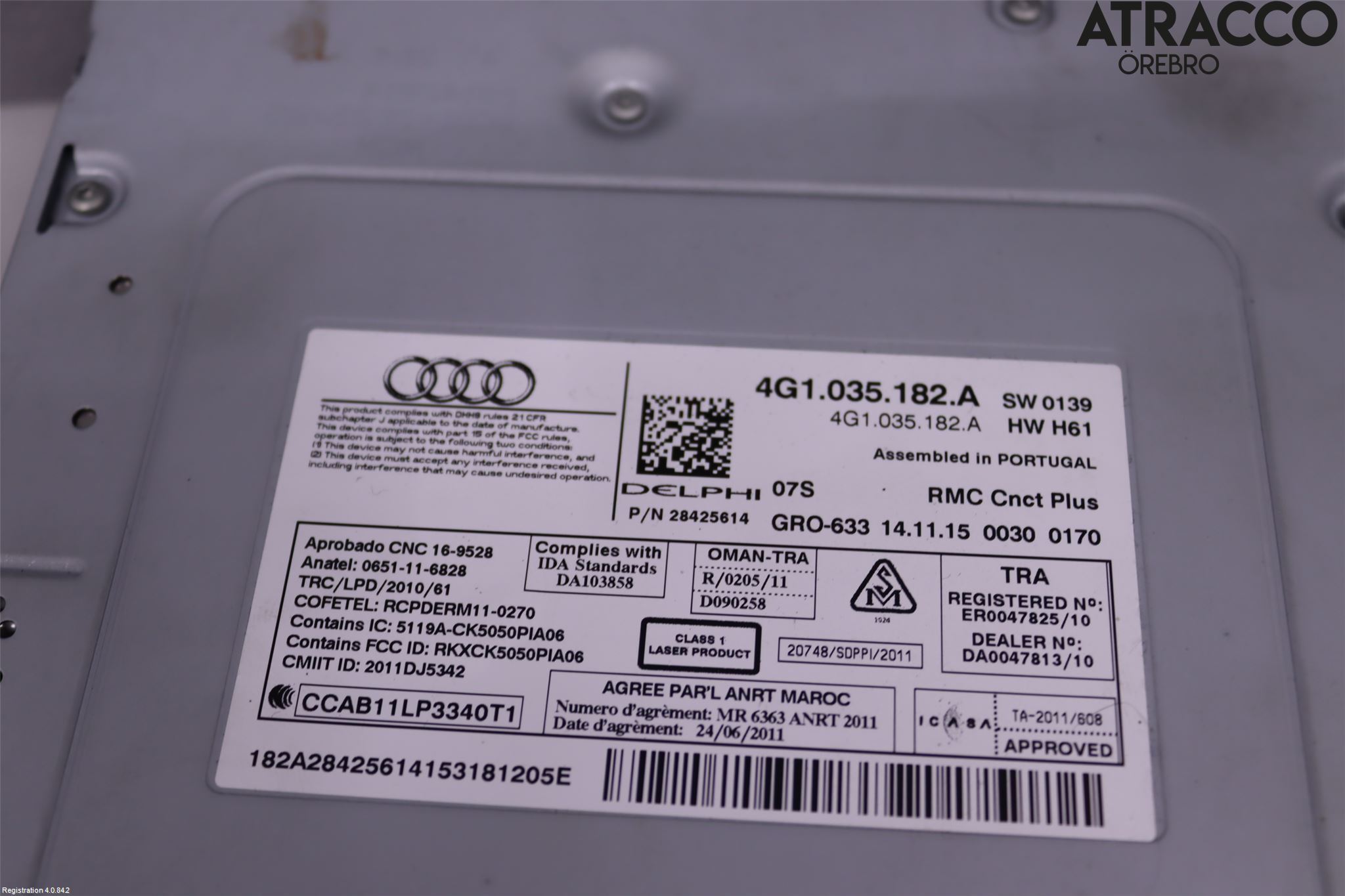 Audi A6/S6 4G 11-18 Cd Radio - Multimediapanel