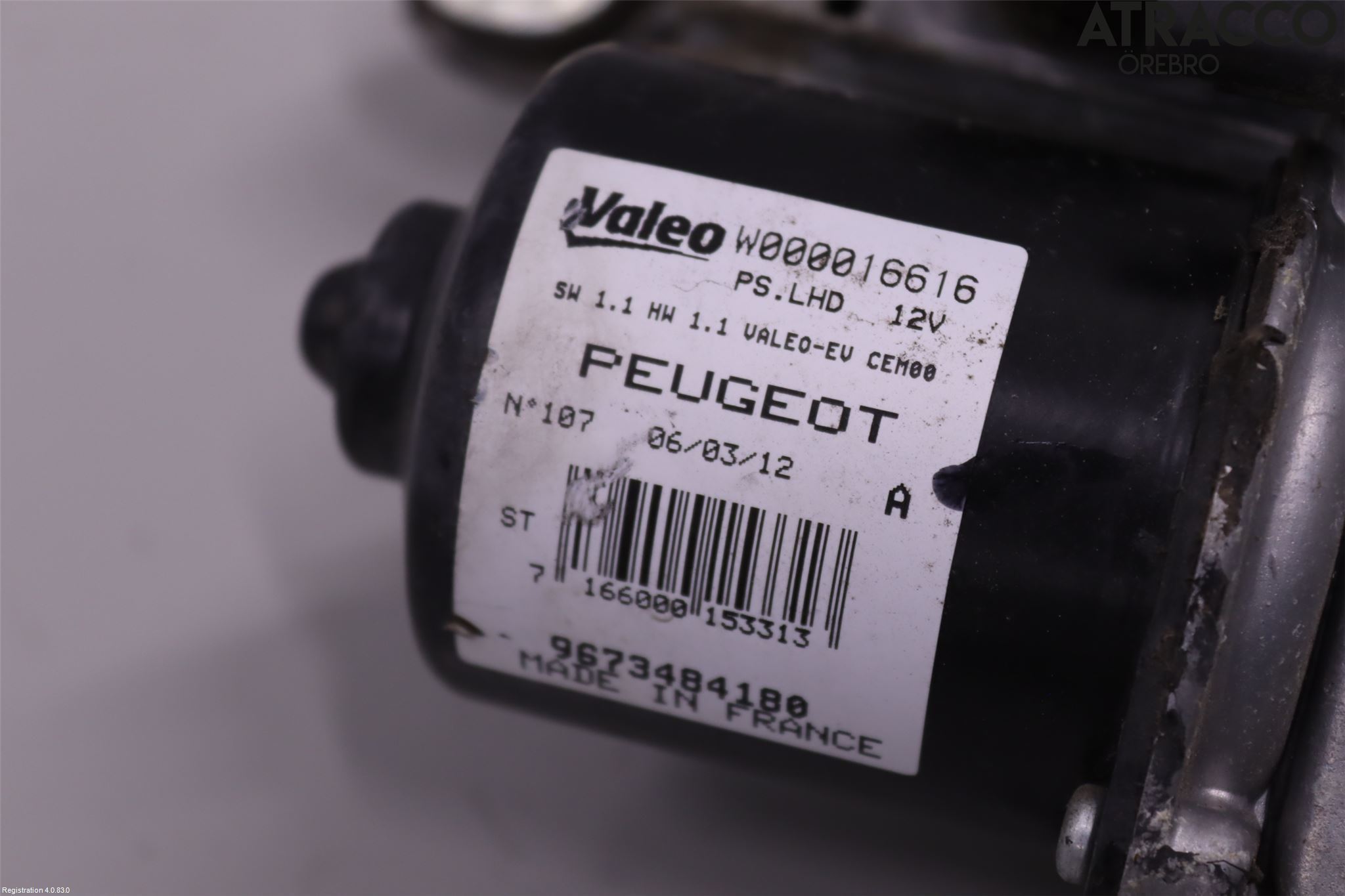 Peugeot RCZ Torkarmotor Vindruta