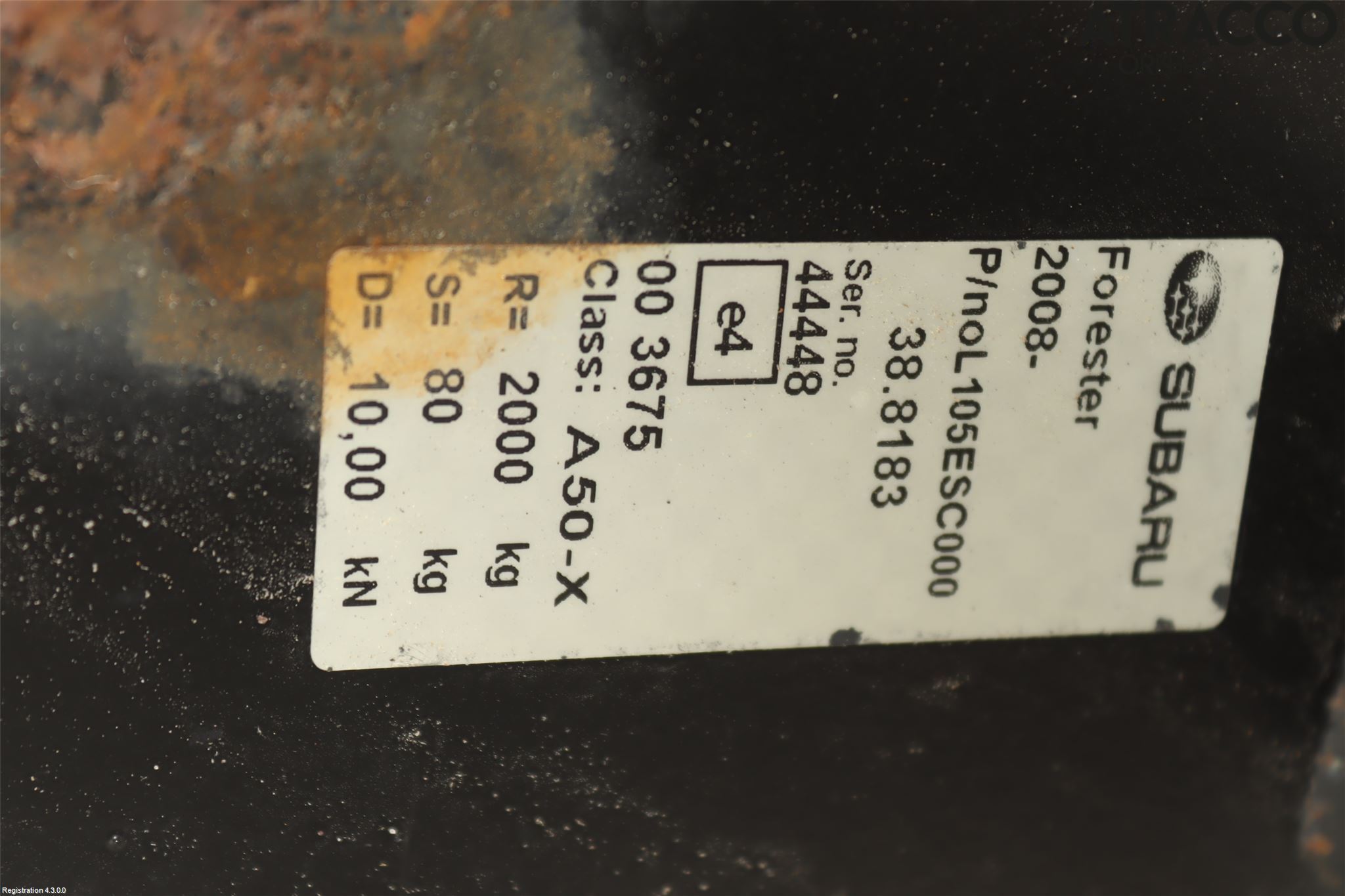 Subaru FORESTER SH  08-13 Dragkrok