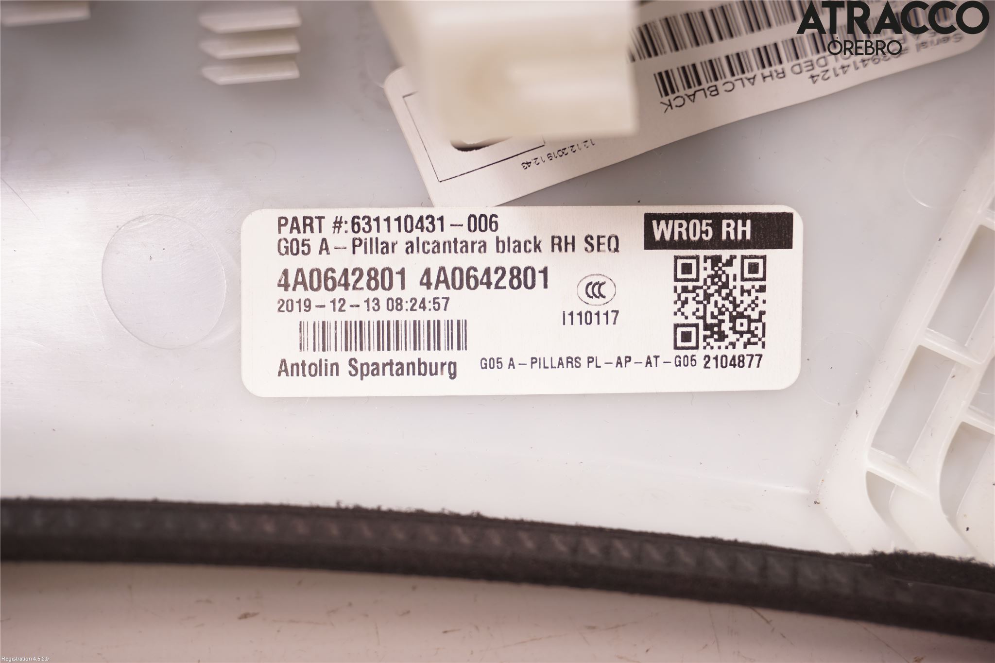 BMW X5 G05 18- Inr Plastd A-B-C Stolpe