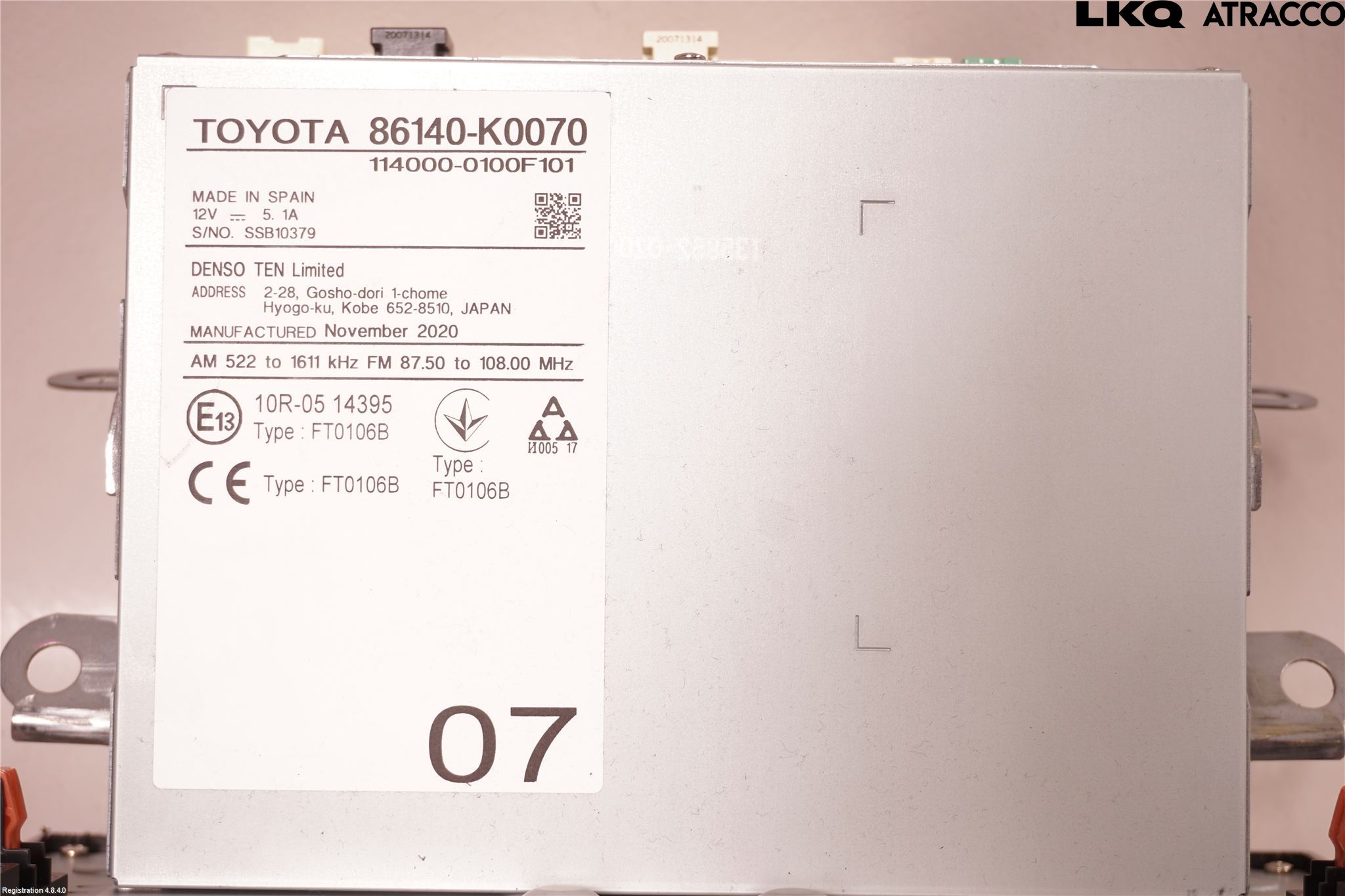Toyota YARIS XP21 20- Cd Radio - Multimediapanel