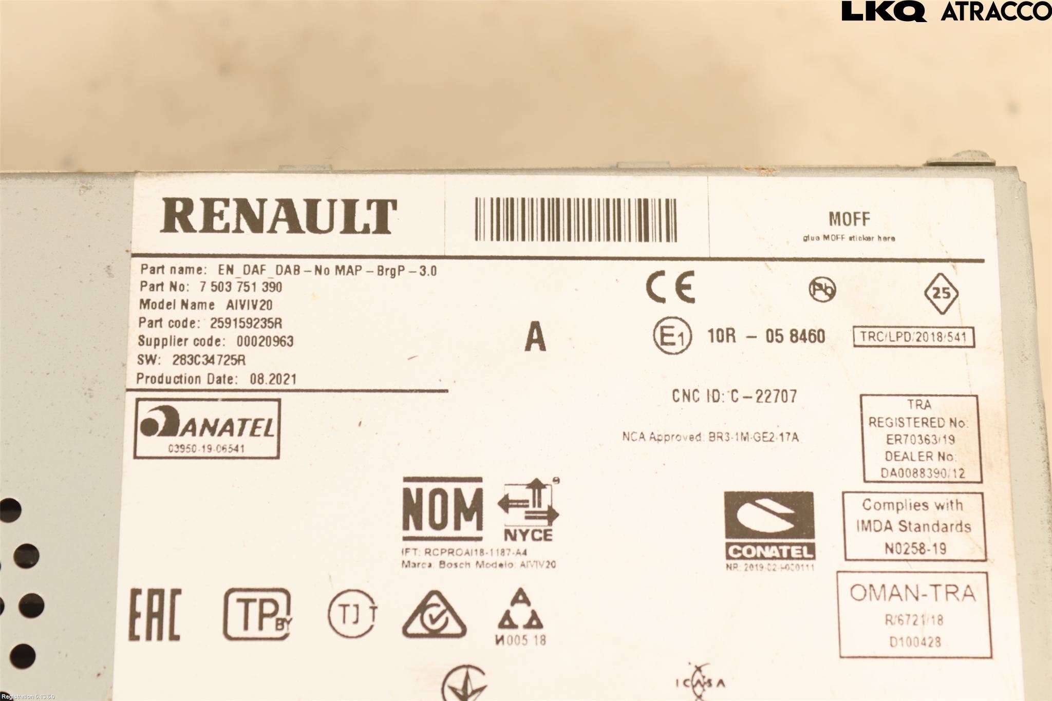 Renault TRAFIC/E-TECH 15- Gps Navigator