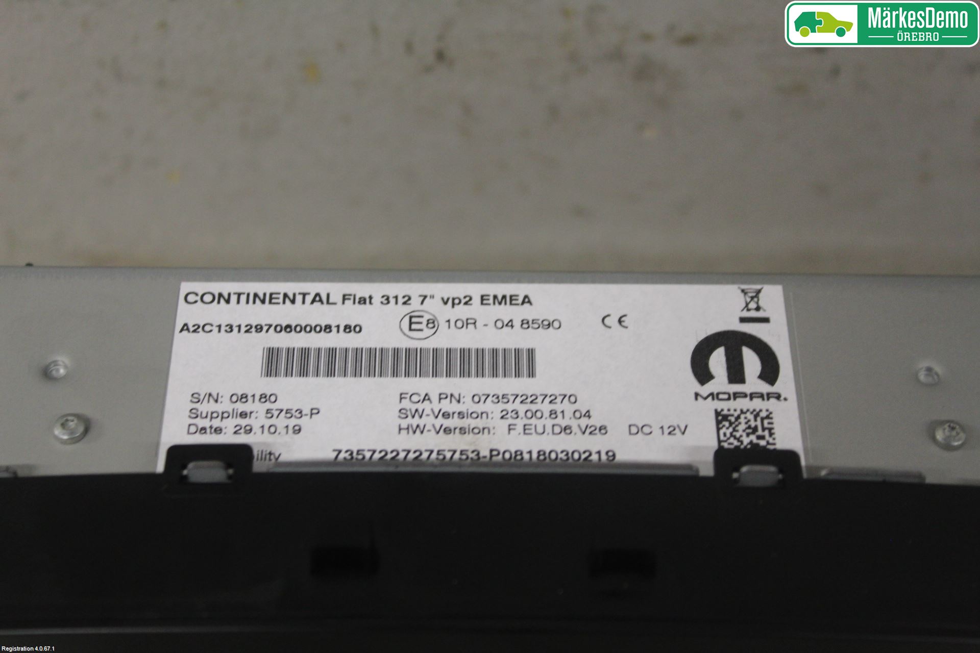 Fiat 500 07- Cd Radio - Multimediapanel