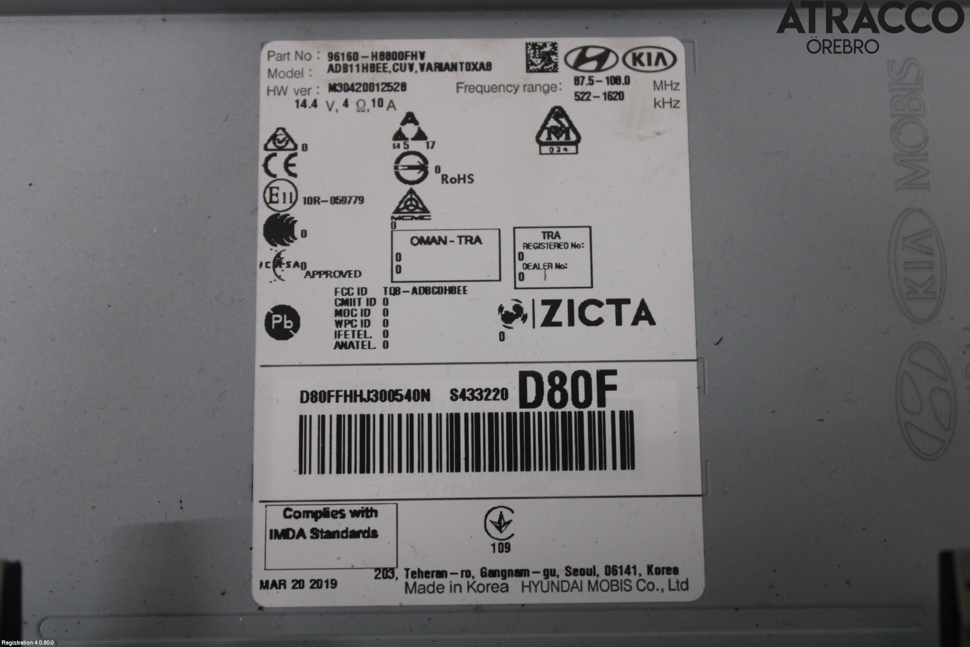 Kia STONIC 18->> Cd Radio - Multimediapanel