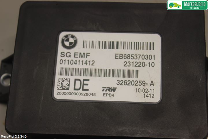 BMW 5 F10/F11/F18 09-17 Styrenhet Parkbroms Epb