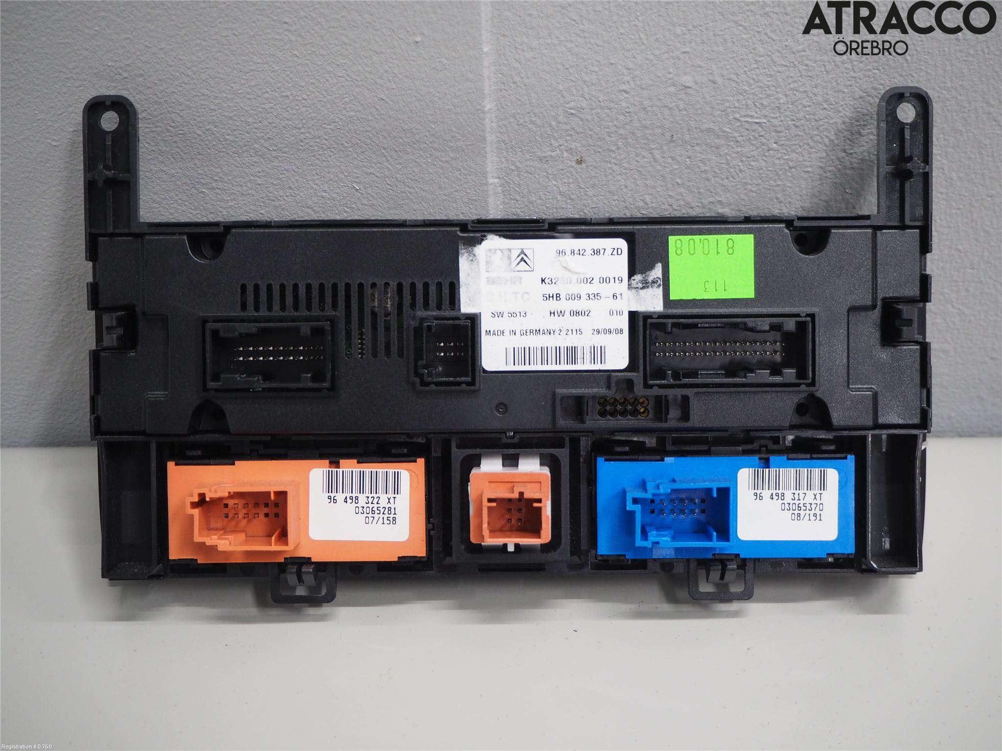 Citroen C6 Ac Styrenhet Ac Manöveren